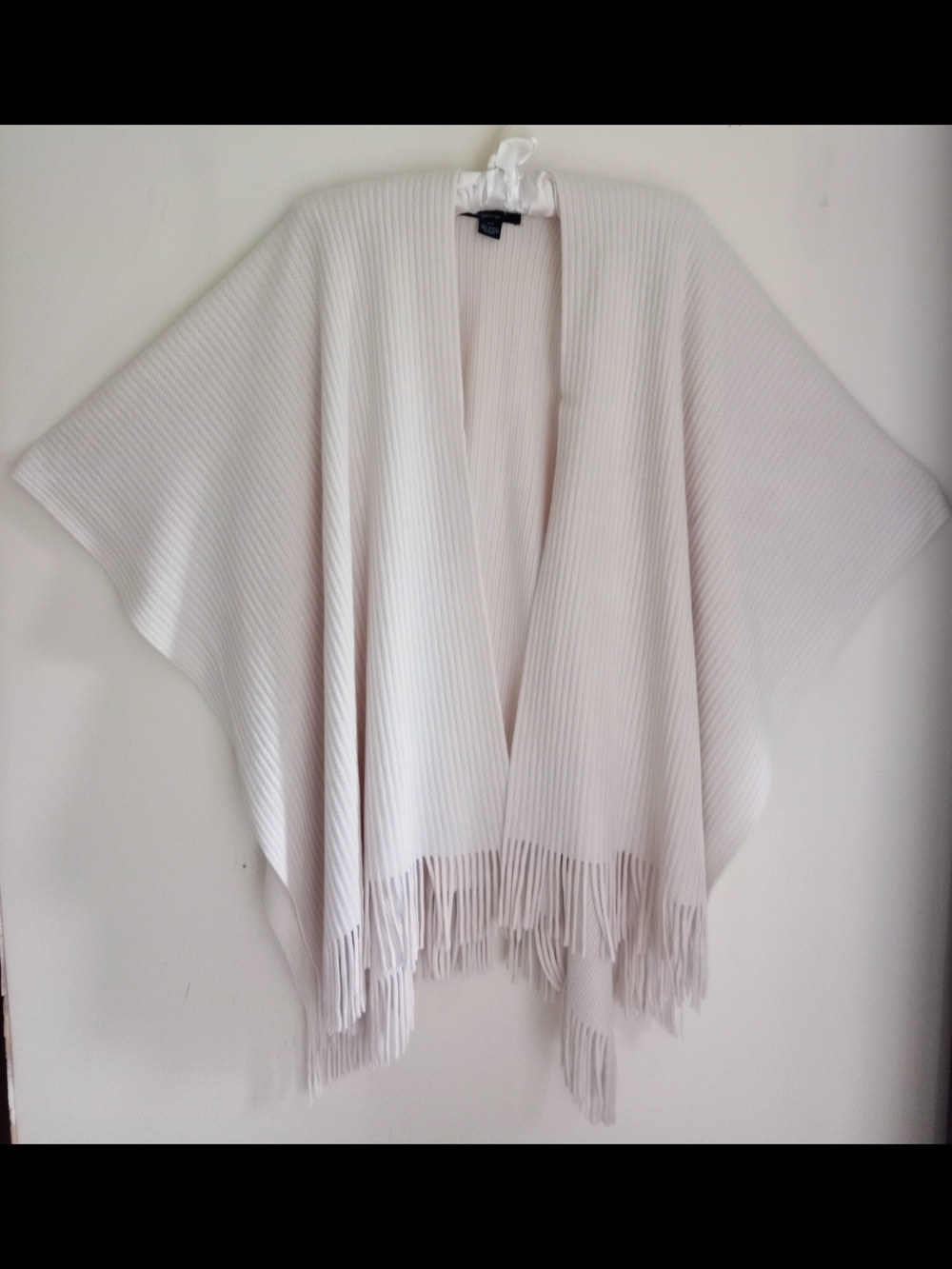 Cejon Cream Knit Poncho
